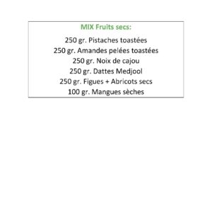 RATION MIXTE FRUITS SECS