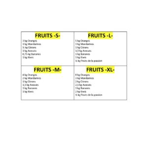 PANIER FRUITS S>XL Composition