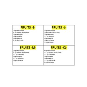 PANIER FRUITS S>XL Composition