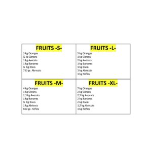 PANIER FRUITS S>XL Composition