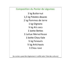 Composition Panier Légumes